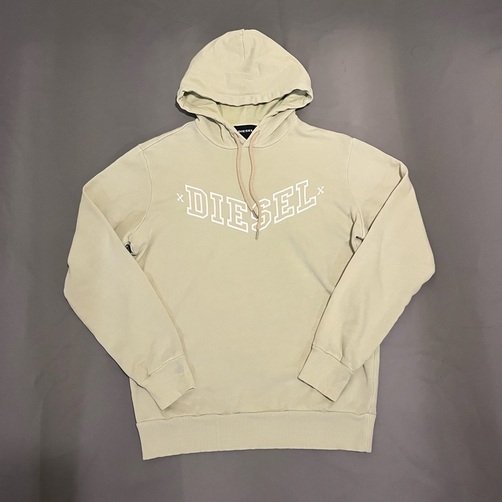 Diesel Beige Logo Hoodie Men’s Size M (Dsquared2, Abercrombie, Zara, Hollister)